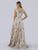 Lara Dresses - 29766 Embroidered Bateau A-line Gown In Silver