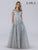 Lara Dresses - 29768 Embroidered Illusion Bateau A-line Gown In Blue