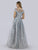 Lara Dresses - 29768 Embroidered Illusion Bateau A-line Gown In Blue