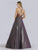 Lara Dresses - 29779 Deep V-neck A-line Dress With Strappy Back In Purple
