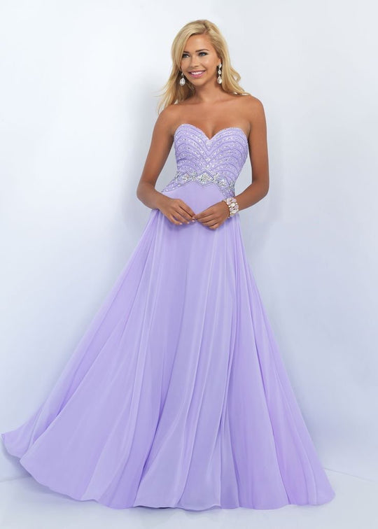 Lovely Crystal Beaded Strapless Gown 11070