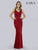 Lara Dresses - 29821 Bead Embellished Sheath Evening Gown In Red