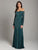 Lara Dresses - 29834 Beaded Off-Shoulder Long Sleeve Sheath Dress In Green