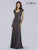 Lara Dresses - 29836 Embellished Cap Sleeve Sheath Dress In Blue and Neutral