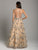 Lara Dresses - 29852 Beaded Floral Lace Jewel Neck Ballgown In Neutral and Black