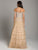 Lara Dresses - 29853 Beaded Off-Shoulder Tulle A-line Dress In Gold