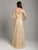 Lara Dresses - 29854 Applique Jewel Neck Tulle A-line Dress In Gold