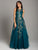 Lara Dresses - 29858 Beaded Jewel Neck Tulle A-line Dess In Green