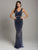 Lara Dresses - 29860 Rhinestone embellished Sleeveless Evening Dress In Blue