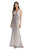 Lara Dresses - 29860 Rhinestone embellished Sleeveless Evening Dress In Silver