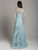 Lara Dresses - 29863 Beaded Applique Long Sleeve A-Line Gown In Blue