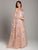 Lara Dresses - 29868 Embellished Bateau A-line Dress With Side Draping In Pink