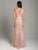 Lara Dresses - 29869 Floral Lace V-neck Mermaid Dress In Pink