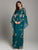 Lara Dresses - 29871 Cascading Bell Sleeve Embroidered Tulle Gown In Green