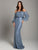 Lara Dresses - 29877 Lace Off-Shoulder Blouson Sheath Dress In Blue