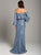 Lara Dresses - 29877 Lace Off-Shoulder Blouson Sheath Dress In Blue