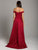 Lara Dresses - 29878 Folded Surplice Detailed Off Shoulder Gown In Red
