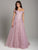 Lara Dresses - 29882 Beaded Lace Off-Shoulder Tulle Ballgown In Pink