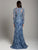 Lara Dresses - 29885 Long Sleeve Sequined Lace Mermaid Gown In Blue
