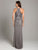 Lara Dresses - 29891 Fully Beaded Halter Sheath Dress In Silver