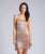 Lara Dresses - 29905 Bead-Fringed Sheath Cocktail Dress In Pink and Gold
