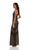 Lara Dresses - 29911 Sleeveless V Neck Beaded Embellished Sheath Gown In Black and Neutral