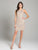 Lara Dresses - 29915 Beaded Jewel Neck Sheath Dress In Neutral
