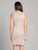 Lara Dresses - 29915 Beaded Jewel Neck Sheath Dress In Neutral