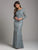 Lara Dresses - 29924 Embellished Long Sleeve Bateau Sheath Dress in Gray