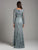 Lara Dresses - 29924 Embellished Long Sleeve Bateau Sheath Dress in Gray