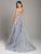 Lara Dresses - 29940 Embellished Bateau Ballgown With Train In Gray