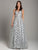 Lara Dresses - 29941 Floral Applique Lace Ballgown In Silver