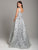 Lara Dresses - 29941 Floral Applique Lace Ballgown In Silver