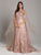 Lara Dresses - 29942 Beaded Lace Bateau Ballgown With Cape Detail In Pink