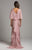 Lara Dresses - 29956 Beaded V-neck Kimono Evening Gown in Pink