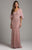 Lara Dresses - 29956 Beaded V-neck Kimono Evening Gown in Pink