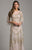 Lara Dresses - 29965 Bead Embellished Sheer A-Line Evening Gown in Gold and Silver