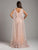 Lara Dresses - Embellished V-neck Sheath Dress With Cape 29969 - 1 pc Blush In Size 14 Available