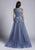 Lara Dresses - 29976 Cap Sleeve Illusion Jewel Embroidered A-Line Gown In Blue