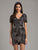 Lara Dresses - 29979 Bedazzled V-neck Sheath Cocktail Dress in Black