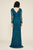 Tadashi Shoji - Lace Long Sleeve Sheath Dress In Blue and Green