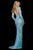 Sherri Hill - 53130 Beaded Plunging V-Neck Long Dress In Blue