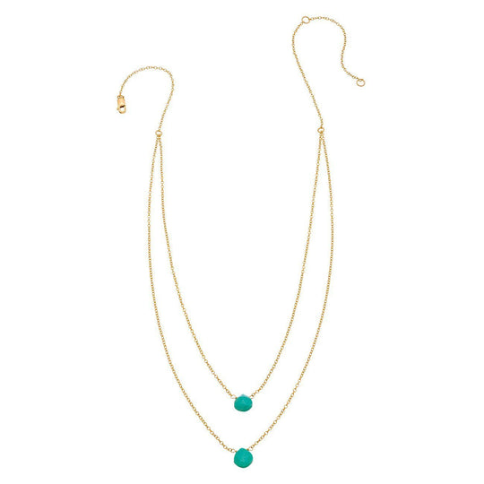 Heather Hawkins - 2 Tiny Gemstones Drape Necklace