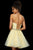 Sherri Hill - 53153 Embroidered Halter Neck Short A-line Dress In Yellow