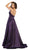 May Queen - MQ1664 V-Neck A-Line Evening Gown In Purple