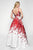Blush by Alexia Designs - 11640 Plunging  V-Neck Petal Print Ballgown