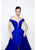 Tarik Ediz - 50462 Taffeta Fabric Sweetheart Neck Ball Gown In Blue