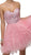 Crystal Sprinkled Strapless Cocktail Dress - ADASA