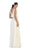 May Queen - Jeweled V-Neck Chiffon A-Line Evening Dress