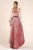 Saiid Kobeisy - 3566 Neoprene Printed Tulle High Low Dress In Red